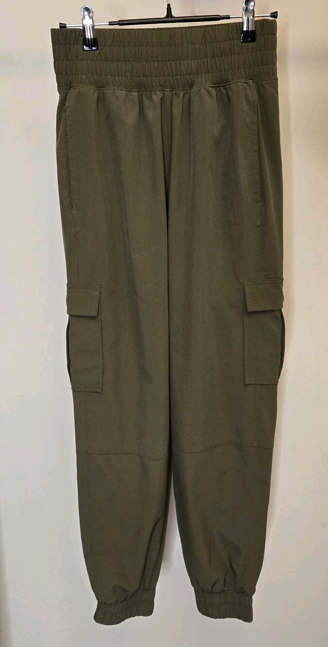 Abercrombie Fitch YPB motionTEK Jogger Pants Women's XS Olive Green Drawstring
